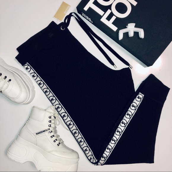 MICHAEL KORS Logo Tape Mesh Joggers + Bomber Track jacket Suit - Picture 3 of 5